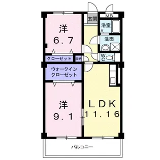 ヴェルドミール【3階】の間取り