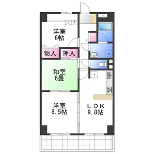 パレ・プルミエール【1階】の間取り