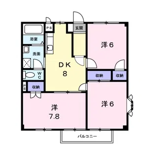 シャンパーニュ1番館【2階】の間取り