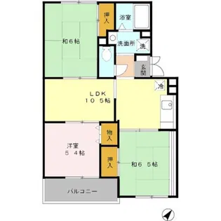カーサ阪和【2階】の間取り