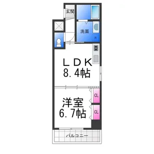 パークナードフィットなかもず【10階】の間取り