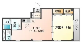 スマイルKⅡ東三国ヶ丘【2階】の間取り