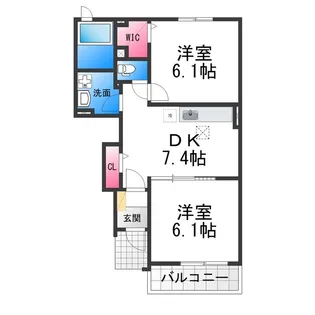 フラン クレール Ⅱ【1階】の間取り