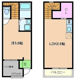 メゾンエクレール【B号室】の間取り