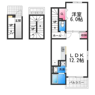 ベルメゾン・ウエスト【3階】の間取り