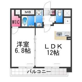 ナニワヒルズ【6階】の間取り
