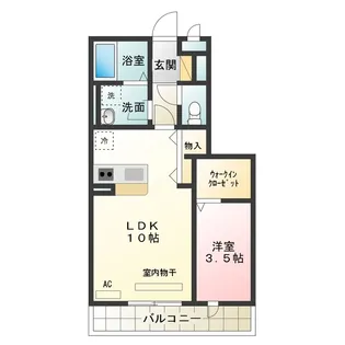 コートハウス アージュ【3階】の間取り