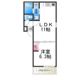 フジパレス諏訪ノ森Ⅴ番館【103号室】の間取り
