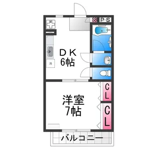 フローラ北花田【1階】の間取り