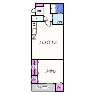フジパレス諏訪ノ森Ⅵ番館【1階】の間取り