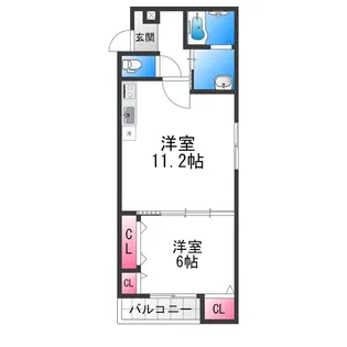 フジパレス諏訪ノ森Ⅵ番館【1階】の間取り