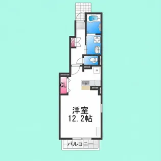 FOREST出島【101号室】の間取り