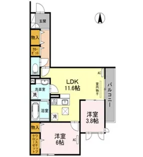 カーサ 堺 南花田 D−room【1階】の間取り