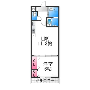 ソレイユ百舌鳥Ⅰ番館【2階】の間取り