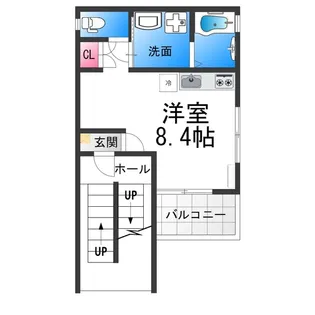 グランビア南半町西【2階】の間取り
