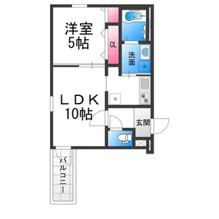 フジパレス堺もずⅡ番館【3階】の間取り