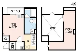 グランツ湊(グランツミナト)【2階】の間取り