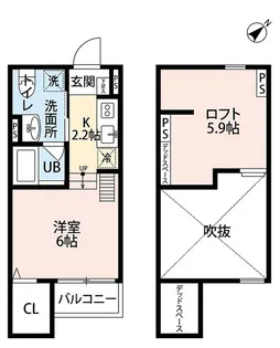 1Kの間取り画像