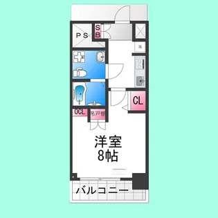 ラシーヌ宿院【904号室】の間取り