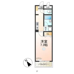 カレッジハイツ百舌鳥【4階】の間取り