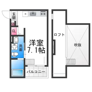 OBS堺【105号室】の間取り