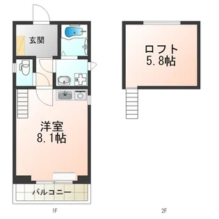 グリーンフィールド【2階】の間取り