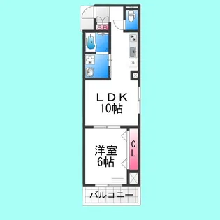 シティーコート大小路【7階】の間取り