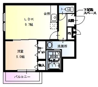 フジパレス諏訪ノ森Ⅲ番館【1階】の間取り