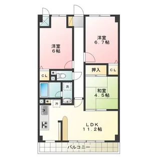 フレア・ブローリー【4階】の間取り