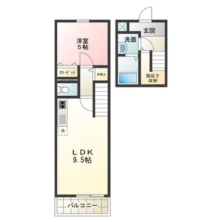 スリーハーブズメルヴェーユ三国ヶ丘【2階】の間取り
