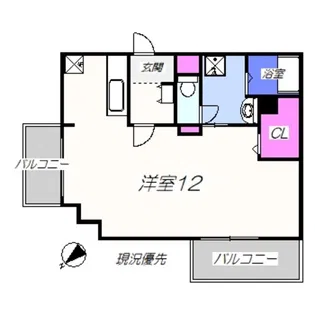中之町TKハイツ【2階】の間取り