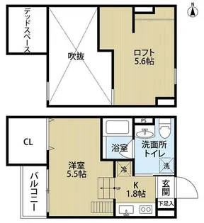 スペランツァ堺(スペランツァサカイ)【101号室】の間取り