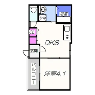 GRANDIR堺【103号室】の間取り