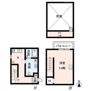 ケイティハイツ【100号室】の間取り