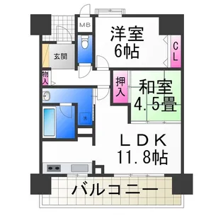 フェニックス堺東【402号室】の間取り