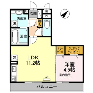 シャバーニ【202号室】の間取り