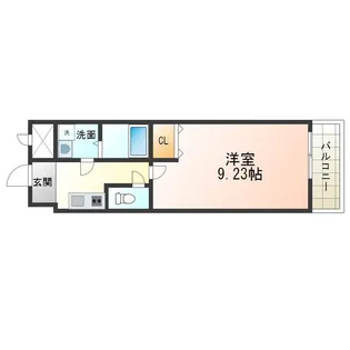 レーヴメゾン三国ヶ丘【5階】の間取り
