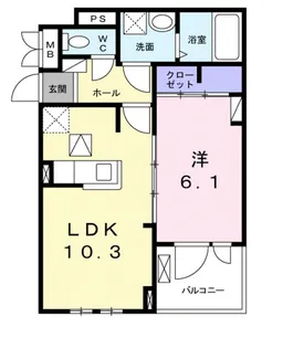 グラシアス【1階】の間取り