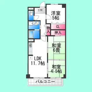 グレートシャルム【304号室】の間取り