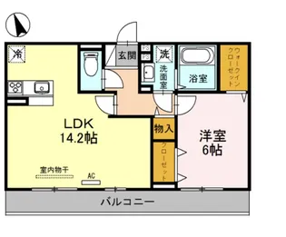 リバーテラス【102号室】の間取り
