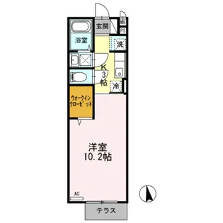 メゾンけやき【102号室】の間取り