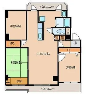 鳳SWING【103号室】の間取り