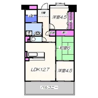 パークサイド新金岡【202号室】の間取り