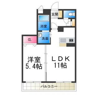 グランシェクル浜寺公園【1階】の間取り