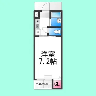 ミドゥスジ堺Ⅰ【206号室】の間取り