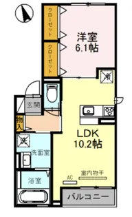 シンセリティ石津 B棟【301号室】の間取り