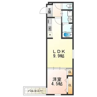 ソレイユ百舌鳥Ⅲ番館【1階】の間取り