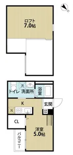 エール賑【101号室】の間取り