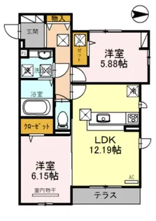 セントラル ポー【1階】の間取り