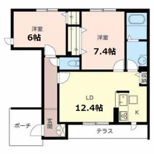 フォレナ上野芝【1階】の間取り